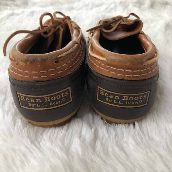 L.L. BEAN • Duck Boots Rubber Moc Tan Brown Ankle Bean Boots Size 8 - Picture 6 of 14